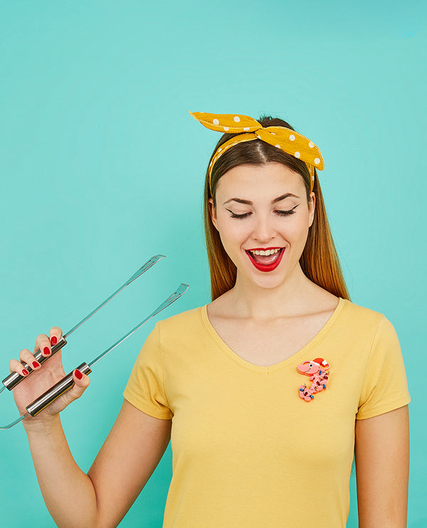 Party Prawn Brooch