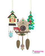Peek-a-boo! Cu-ckoo Clock Statement Necklace -interactive-