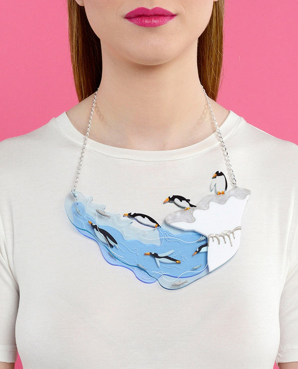 Penguins-statement-necklacela-vidriola-plastic-jewellery-wild-under-the-sea-product