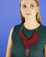 Phoenix-statement-necklace-la-vidriola-plastic-jewellery-cosmica-back