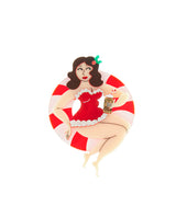 Pin-Up Christmas Pool Party Brooch