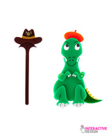 Pack Playing dress up inserts for T-Rex Brooch