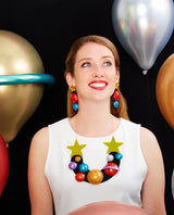 Playing with the Planets and Stars Statement Necklace