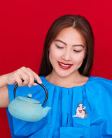 Preparing my Tea Ceremony Brooch