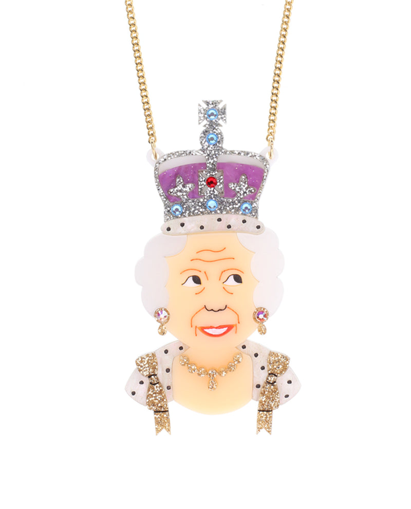 Queen and Her Majestic Jubilee Crown Necklace