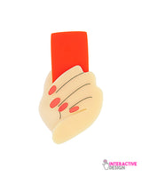 Red card, yellow card Brooch -Interactive-