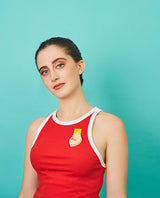 Red card, yellow card Brooch -Interactive-