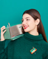 Rewind the Christmas Tunes on My Cassette Brooch