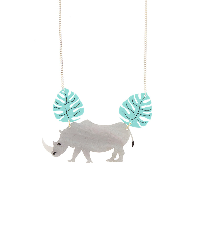 Rhino in the Wild Necklace - Main Image