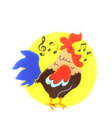 Rooster-crowing-tunes-brooch-animalandia-detail