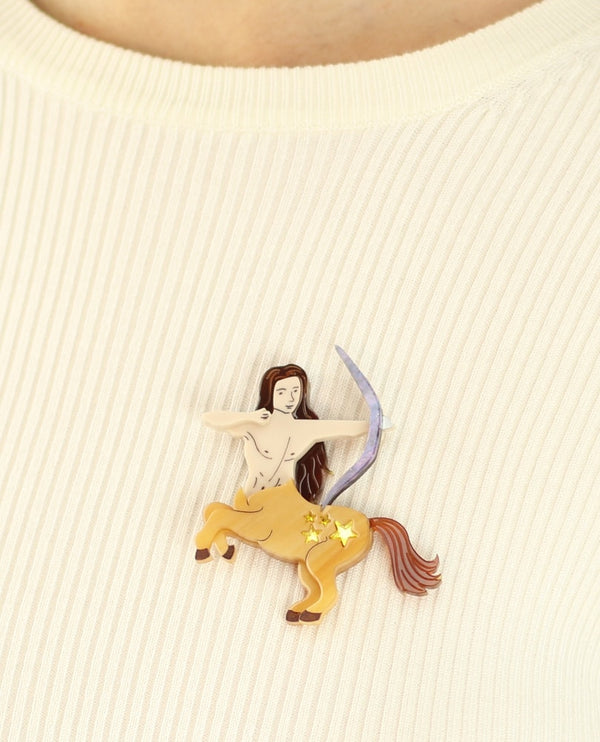 Sagittarius-zodiac-sign-brooch-la-vidriola-plastic-jewellery-cosmica-zoom