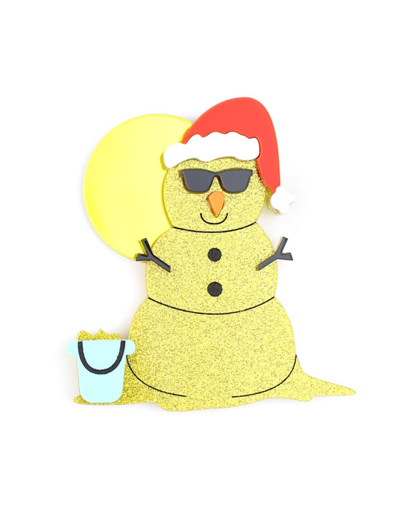 Sandy-snowman--yellow-brooch-la-vidriola-plastic-jewellery-christmas-2018-product