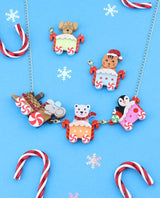 Santas-animal-friends-choo-choo-pastel-train-necklace-Christmas-2020-la-vidriola-colour-3-train