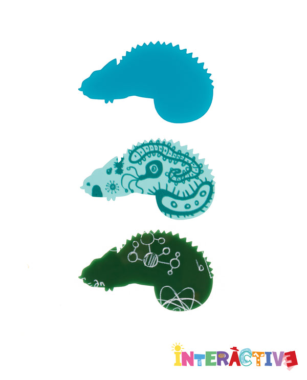 Science Inserts for Chameleon Brooch
