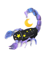 Scorpio-zodiac-sign-brooch-la-vidriola-plastic-jewellery-cosmica-detail
