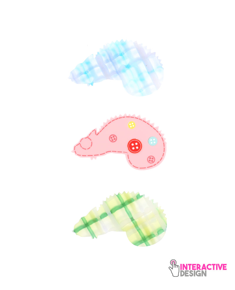 Seamstress Inserts for Chameleon Brooch