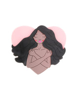 Self-love hug brooch