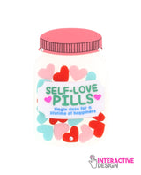 Self-love-pills-brooch--interactive-Be-my-Valentine-collection-la-vidriola-detail
