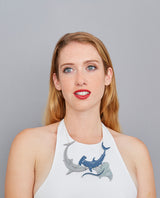 Sharks in the Deep Blue Sea Necklace