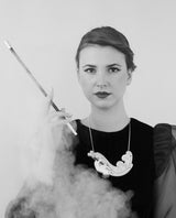 Smokey-necklace-la-vidriola-plastic-jewellery-The-Roaring-20s-product