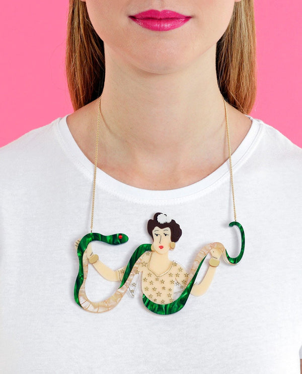 Snake-charmer-necklace-la-vidriola-plastic-jewellery-circus-where-the-magic-happens-product