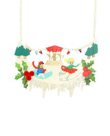 Snow-Christmas-village-necklace-christmas-la-vidriola-detail