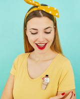 SnowMan Cone Brooch