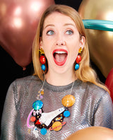 Space Solar System Voyagers Statement Necklace