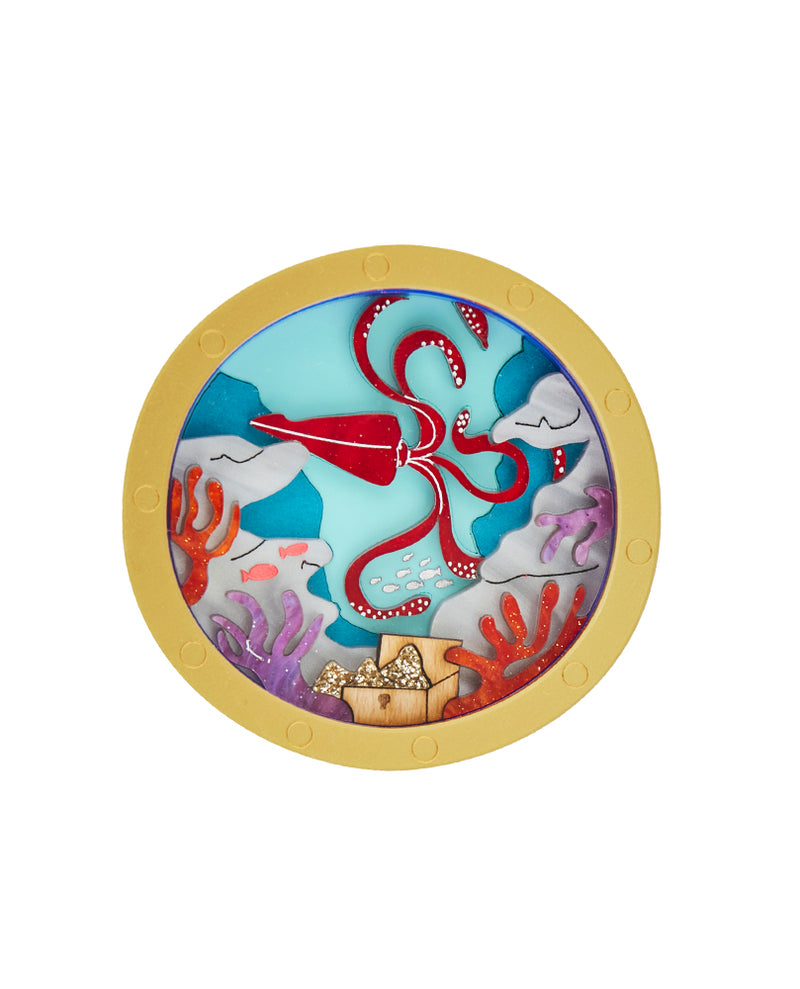 Submarine Sea Window View Brooch