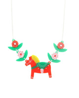 Swedish-Dala-Christmas-horse-necklace-Christmas-2020-la-vidriola-detail