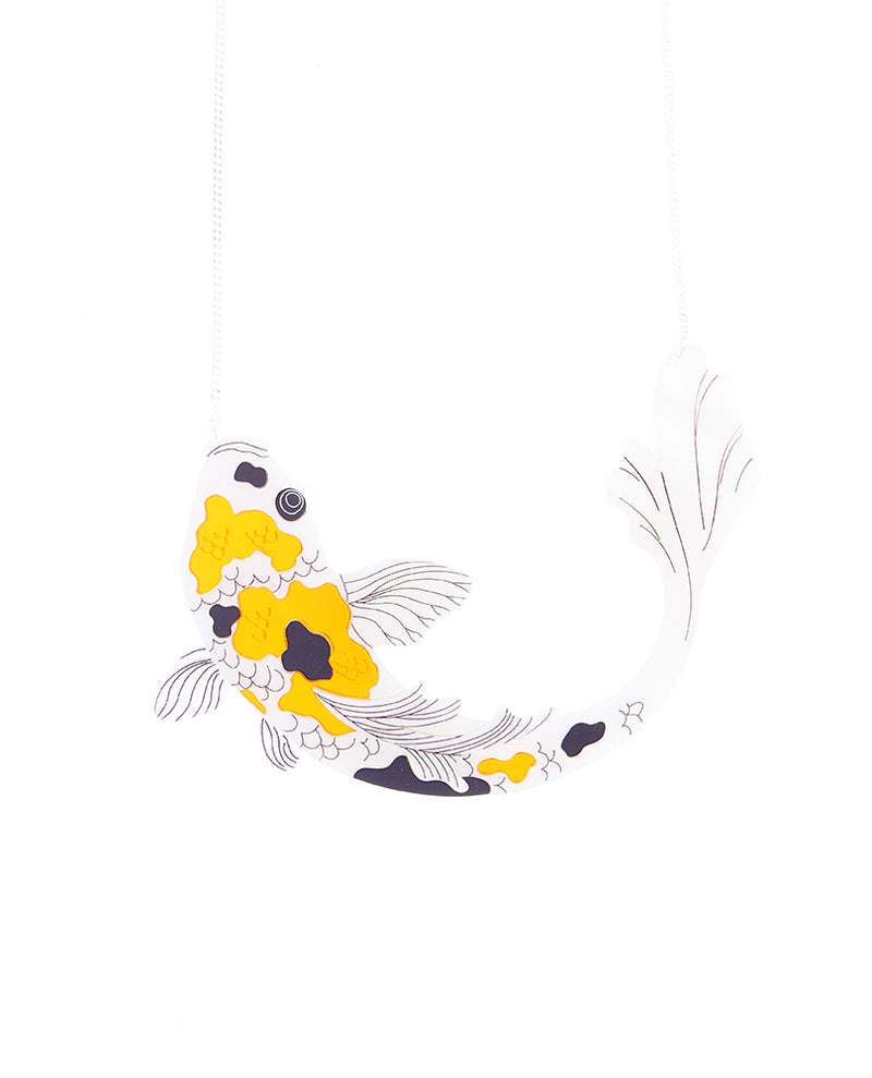 Taisho Sanke Koi Fish Necklace