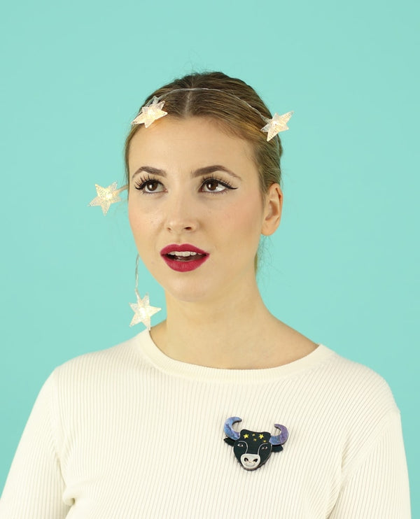 Taurus-zodiac-sign-brooch-la-vidriola-plastic-jewellery-cosmica-product