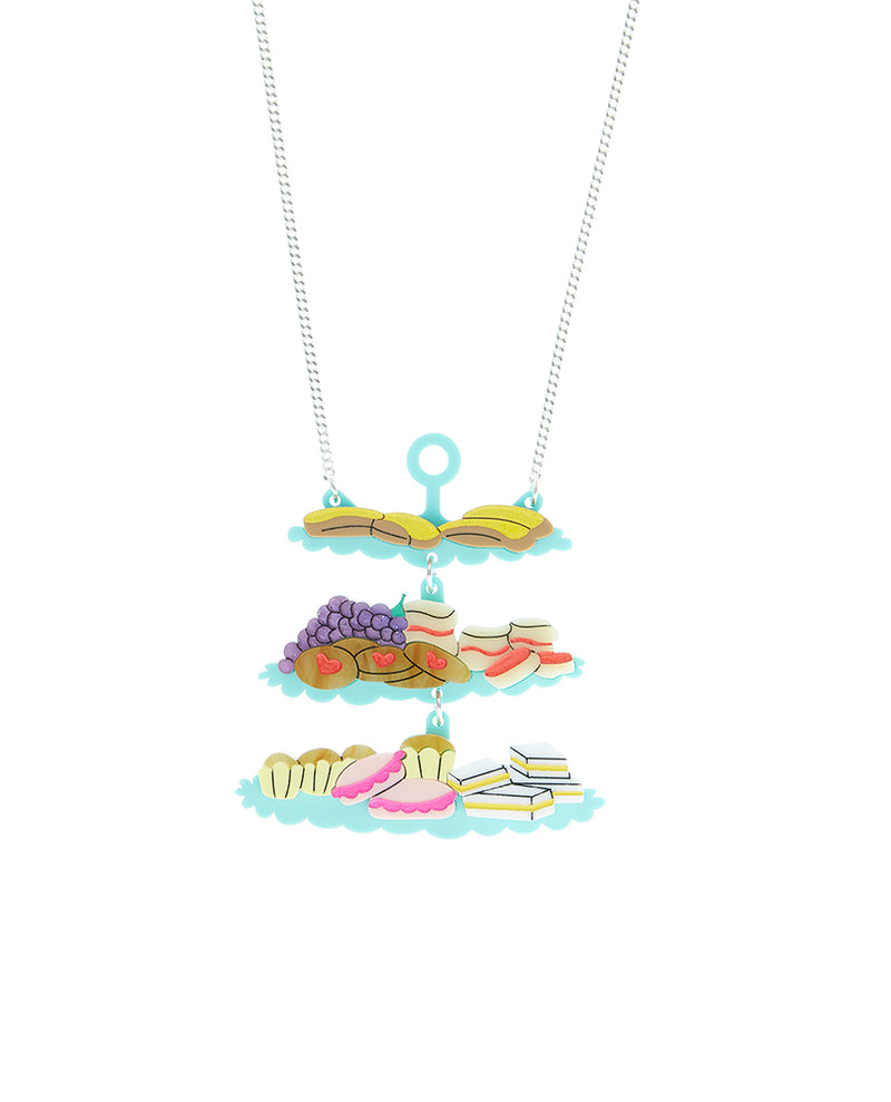 Tea Time Cake Stand Necklace