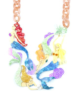 The-Mermaids-singing-statement-necklace-la-vidriola-plastic-jewellery-cosmica-detail