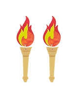 The Olympic flame earrings