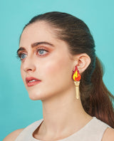The Olympic flame earrings