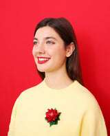 The Prettiest Poinsettia Brooch