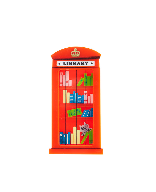 The Smallest London Phonebox Library Brooch