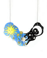The-sun,-the-star-and-the-moon-tarot-necklace-la-vidriola-plastic-jewellery-cosmica-detail