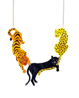 Three Fabulous Felines Necklace