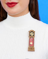 Tick Tock, the Grandfather Clock Brooch -interactive-