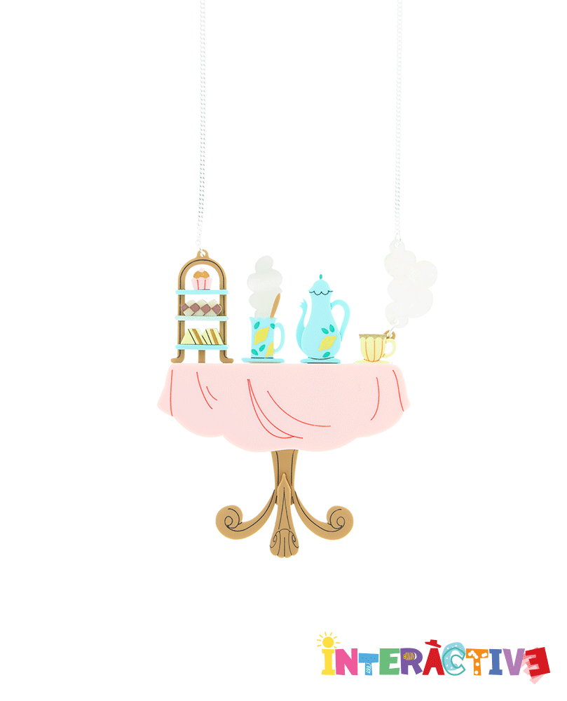 Time For Tea Table Necklace -interactive-