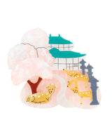 Todaiji Temple with Deers Brooch