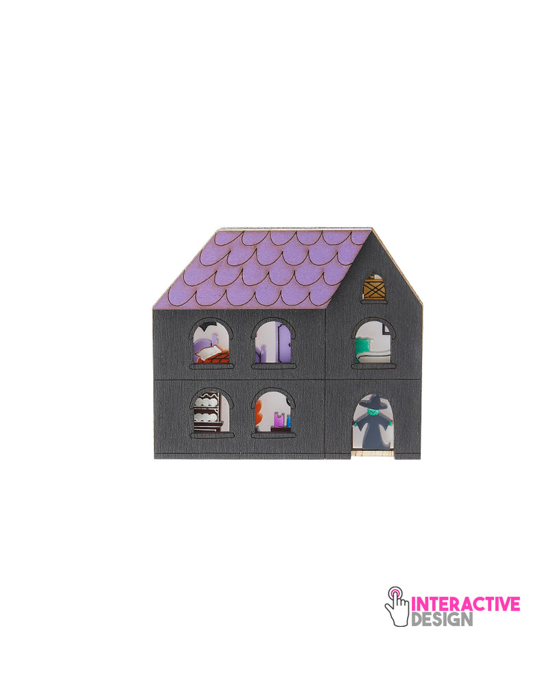 Toni’s Tiny Terror Doll House Upside Down Edition Brooch-Interactive-