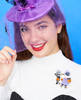 Trick or Treating Kitties Brooch