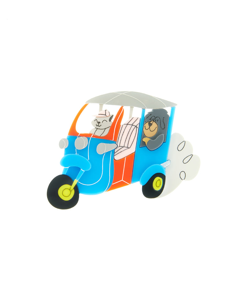 Tuk Tuk, Hop On! Brooch