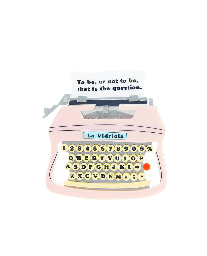 Typewriting my next Grand Novel Brooch