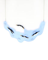 Underwater-penguins-necklacevidriola-plastic-jewellery-wild-under-the-sea-detail