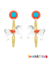 Up and Down the Carousel Ride Earrings -interactive-