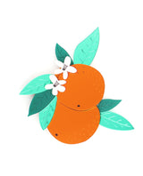 Valencia-oranges-brooch-la-vidriola-plastic-jewellery-take-away-detail